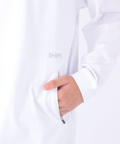 SHIPS（シップス）の「SHIPS KIDS:140～160cm /ファスナー ポケット付き ロング スリーブ Tシャツ（Tシャツ/カットソー・キッズ・ホワイト/ブルー・140/150/160）」の8枚目の写真