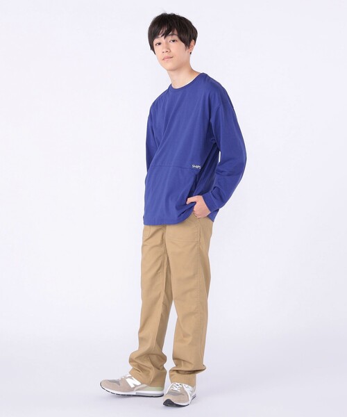 SHIPS（シップス）の「SHIPS KIDS:140～160cm /ファスナー ポケット付き ロング スリーブ Tシャツ（Tシャツ/カットソー・キッズ・ホワイト/ブルー・140/150/160）」の11枚目の写真