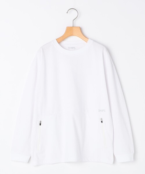 SHIPS（シップス）の「SHIPS KIDS:140～160cm /ファスナー ポケット付き ロング スリーブ Tシャツ（Tシャツ/カットソー・キッズ・ホワイト/ブルー・140/150/160）」の15枚目の写真