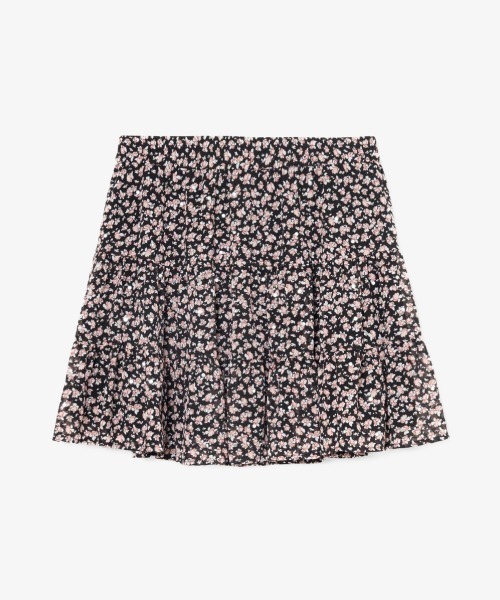 MICHAEL KORS(マイケルコース)の「スタッズ フローラルプリント ジョーゼット ティアード スカート(スカート・レディース・ピンク系・XS/S/M)」の4枚目の写真