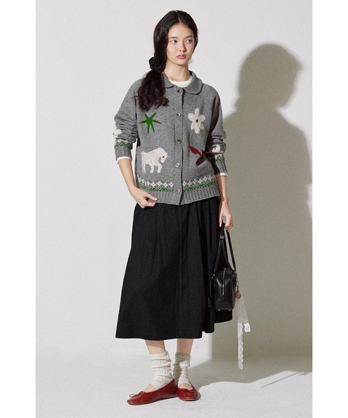 手書きデザイン ウールニットカーディガン FQ25S173【Fano Studios