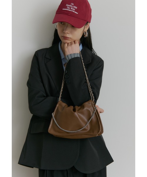 SEN TOKYO（セントーキョー）の「スクエアチェーン巾着ショルダーバッグ（ショルダーバッグ・レディース・ホワイト/ブラウン/ブラック/シルバー・FREE）」の20枚目の写真