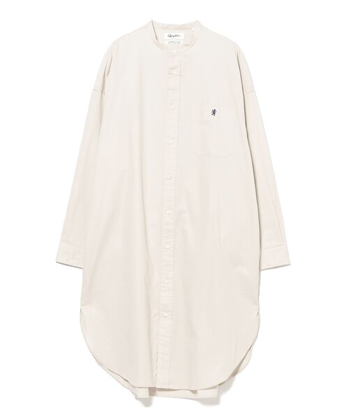 GYMPHLEX(ジムフレックス)の「Gymphlex / バンドカラー シャツ ワンピース(ワンピース・レディース・ベージュ/ライトブラウン・14)」の14枚目の写真