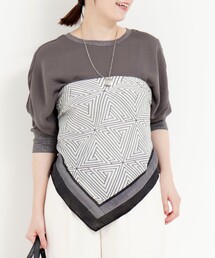 薄手プリントスクエアストール