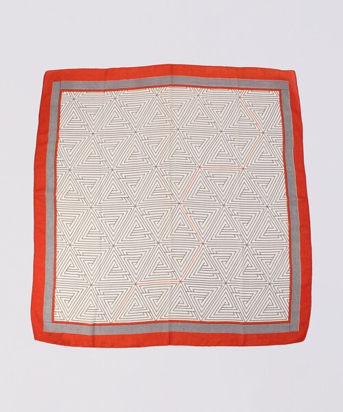 MICO COULIER（ミコクリエ）の「薄手プリントスクエアストール（ストール/ショール・レディース・オレンジ系その他/ブラック系その他・FREE）」の8枚目の写真