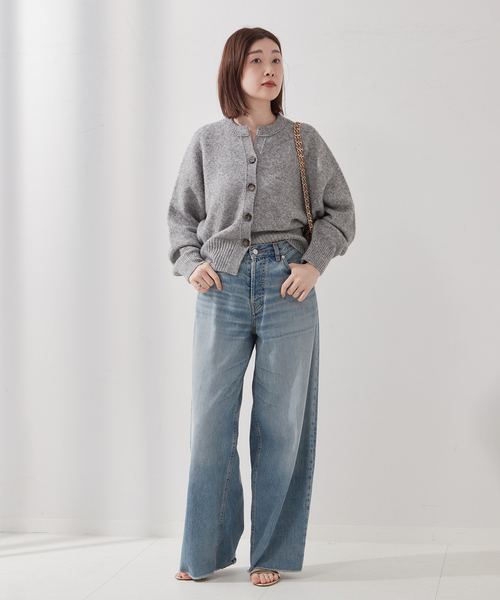 journal standard L'essage(ジャーナルスタンダードレサージュ)の「《追加2》TWINKLE スキッパーカーディガン(カーディガン/ボレロ・レディース・オレンジ系その他/グレー/パープル系その他・FREE)」の4枚目の写真