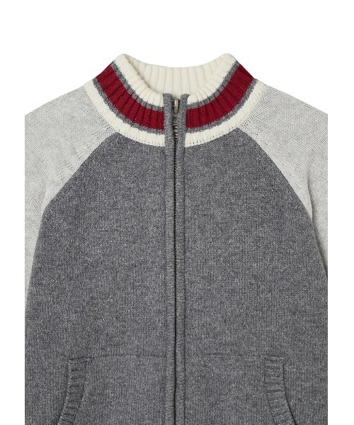 GUESS JEANS（ゲスジーンズ）の「GUESS JEANS Long Sleeves Zipped Back Intarsia Cardi ブルゾン（カーディガン/ボレロ・レディース・グレー・SMALL/LARGE/MEDIUM/X-SMALL）」の9枚目の写真