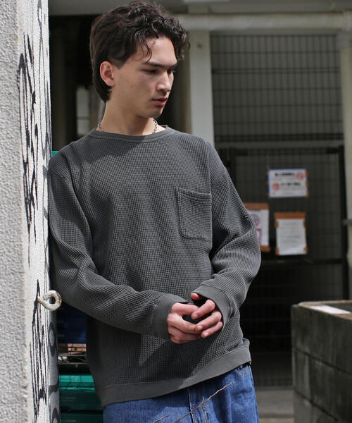 MANASTASH(マナスタッシュ)の「MANASTASH/マナスタッシュ/HEAVY SNUG THERMAL L/S TEE(Tシャツ/カットソー・メンズ・ブラック/ワイン/ライトグレー/ホワイト・M/S/L/XL)」の7枚目の写真