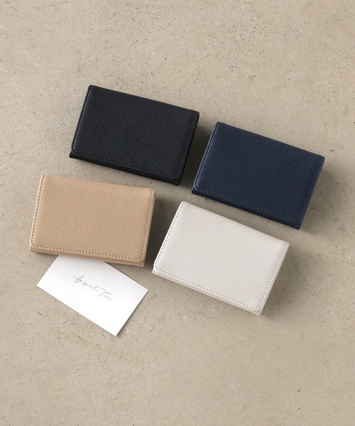 ALTROSE（アルトローズ）の「シンプル 名刺ケース 名刺入れ カードケース 角シボ タバサ 男女兼用（名刺入れ・レディース・グレー/ブラック/ネイビー/ベージュ・FREE）」の5枚目の写真