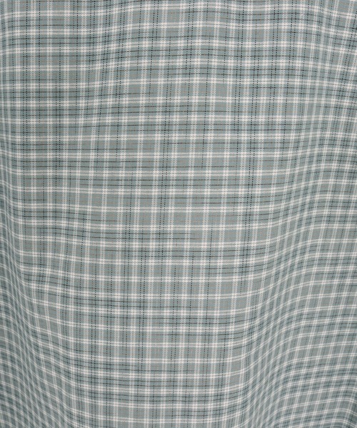 ADAM PATEK（アダムパテック）の「【ADAMPATEK/アダムパテック】small check wide shirt  チェックシャツ（シャツ/ブラウス・メンズ・グリーン/ブラック・1/2）」の5枚目の写真