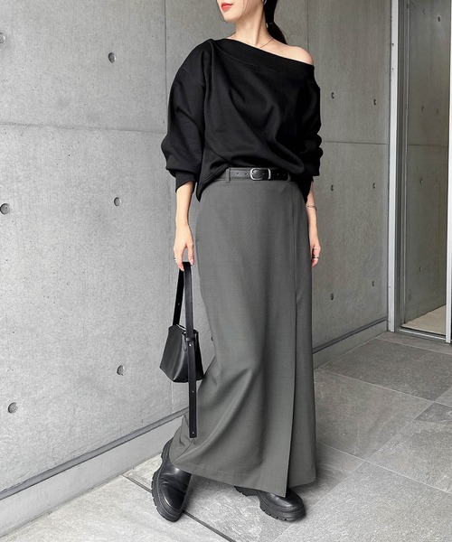 セール】前スリットロングタイトスカート（スカート）｜Freesia by