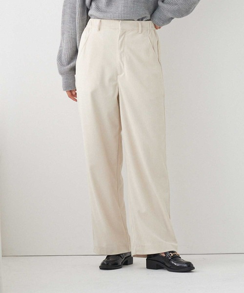 Tuche(トゥシェ)の「Tuche/トゥシェ ワイドパンツ 細畝コーデュロイ(その他パンツ・レディース・ダークブラウン/ブラック/アイボリー・MEDIUM/LARGE/X-LARGE)」の4枚目の写真