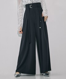 UNITED TOKYO | 【残りわずか!】ストリングクロスタックワイドパンツ|ウォッシャブル/防シワ/セットアップ/オフィスカジュアル/オケージョン/春服(スラックス)