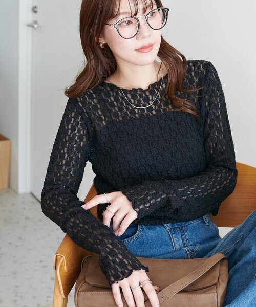 レースロングスリーブ（Tシャツ/カットソー）｜DISCOAT（ディスコート