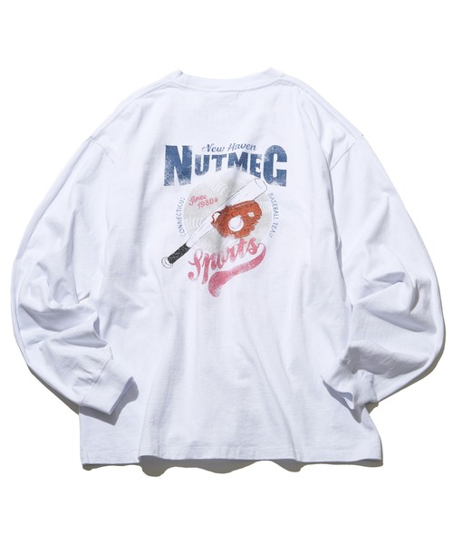 NO NEED(ノーニード)の「【NUTMEG/ナツメグ】BASEBALLロンT(Tシャツ/カットソー・メンズ・ネイビー/ホワイト・M/L)」の1枚目の写真
