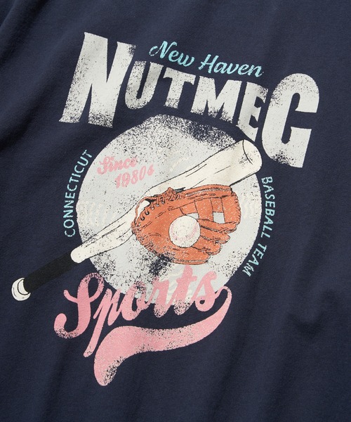 NO NEED(ノーニード)の「【NUTMEG/ナツメグ】BASEBALLロンT(Tシャツ/カットソー・メンズ・ネイビー/ホワイト・M/L)」の8枚目の写真