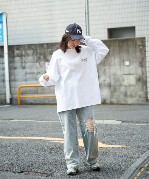 NO NEED(ノーニード)の「【NUTMEG/ナツメグ】BASEBALLロンT(Tシャツ/カットソー・メンズ・ネイビー/ホワイト・M/L)」の17枚目の写真