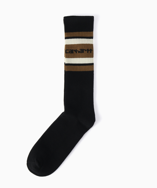 Carhartt WIP(カーハートダブリューアイピー)の「CARHARTT WIP / カーハート ダブリューアイピー CONNORS SOCKS(ソックス/靴下・メンズ・ブラック/アイボリー・FREE)」の1枚目の写真