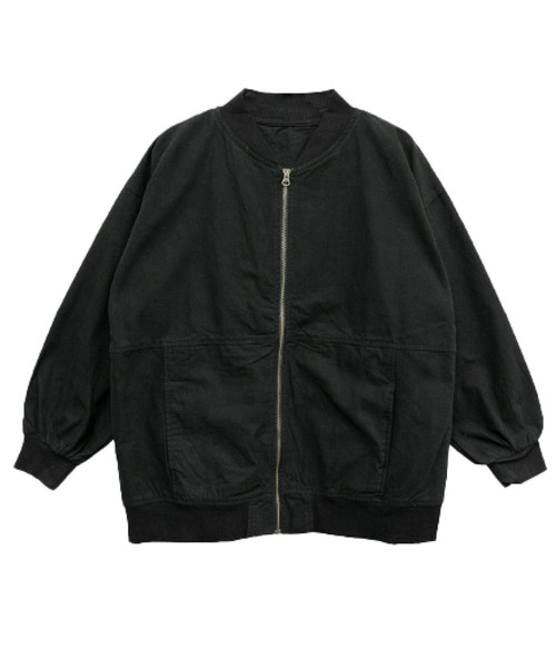 MARAI(マーライ)の「MA-1ジャケット オーバーサイズ ミリタリーアウター(MA-1・レディース・ベージュ/ブラック/カーキ・M~L/LL~3L/4L~5L)」の18枚目の写真