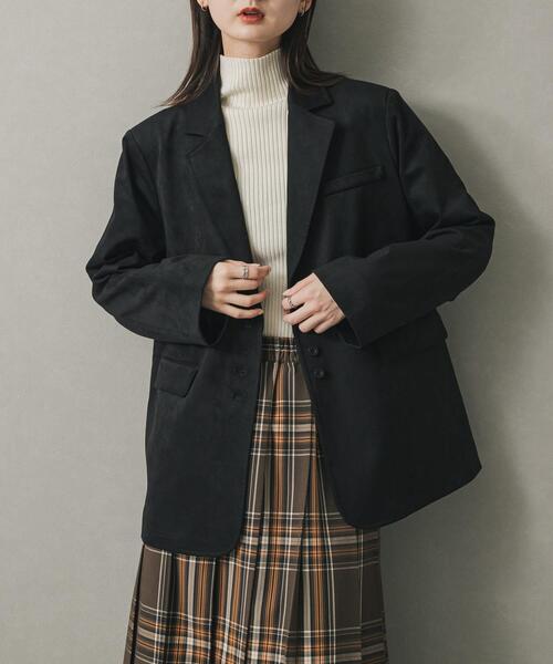 SENSE OF PLACE by URBAN RESEARCH（センスオブプレイスバイアーバンリサーチ）の「FSルーズジャケット（その他アウター・レディース・キャメル/ブラウン/ブラック・ONE）」の2枚目の写真