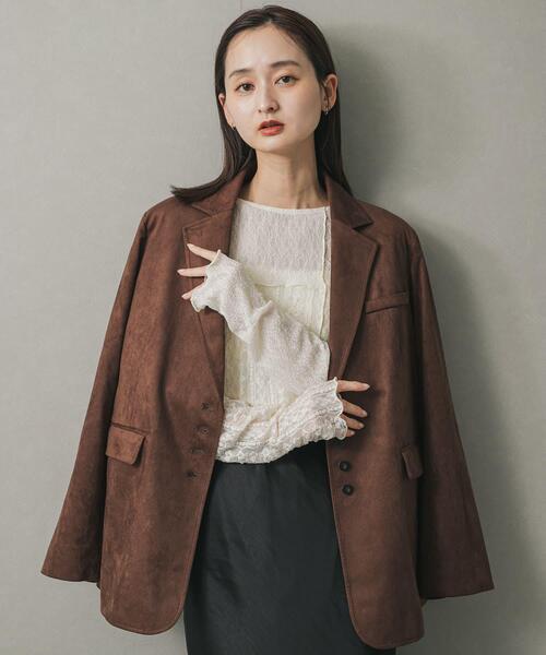 SENSE OF PLACE by URBAN RESEARCH（センスオブプレイスバイアーバンリサーチ）の「FSルーズジャケット（その他アウター・レディース・キャメル/ブラウン/ブラック・ONE）」の17枚目の写真