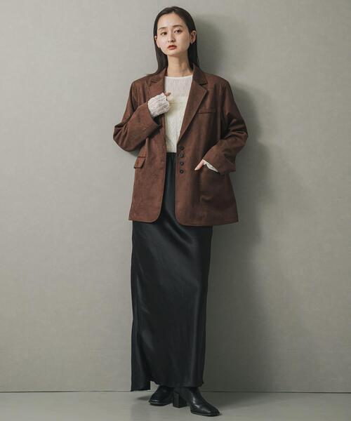 SENSE OF PLACE by URBAN RESEARCH（センスオブプレイスバイアーバンリサーチ）の「FSルーズジャケット（その他アウター・レディース・キャメル/ブラウン/ブラック・ONE）」の13枚目の写真