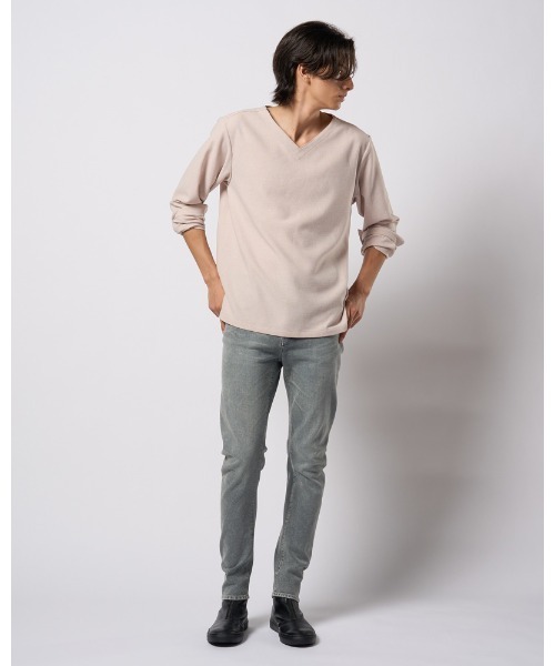 wjk(ダヴルジェイケイ)の「boat V-neck pullover shirt(シャツ/ブラウス・メンズ・ブラック/チャコールグレー/ナチュラル・SMALL/MEDIUM/LARGE/X-LARGE)」の20枚目の写真