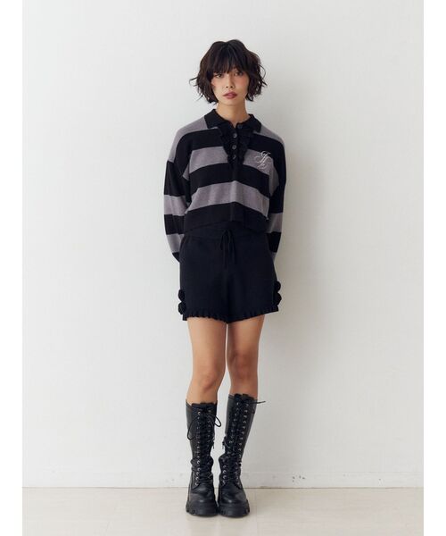 ローズモチーフニットショーパン【セットアップ対応】（その他パンツ