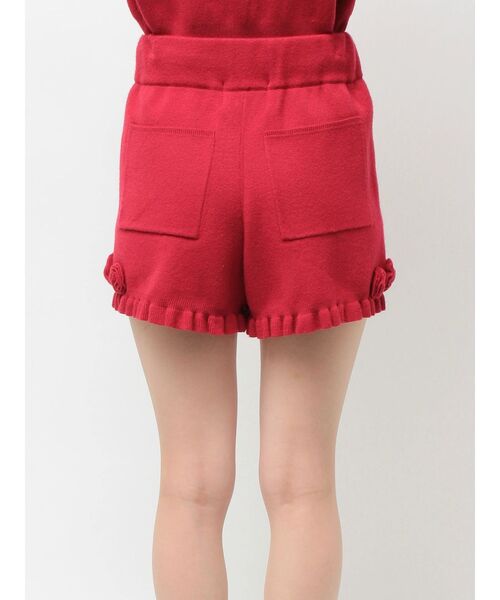 jouetie（ジュエティ）の「ローズモチーフニットショーパン【セットアップ対応】（その他パンツ・レディース・グレー/ブラック/レッド・MEDIUM）」の11枚目の写真