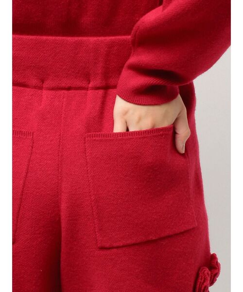 jouetie（ジュエティ）の「ローズモチーフニットショーパン【セットアップ対応】（その他パンツ・レディース・グレー/ブラック/レッド・MEDIUM）」の13枚目の写真