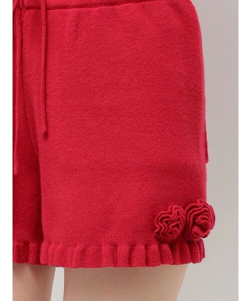 jouetie（ジュエティ）の「ローズモチーフニットショーパン【セットアップ対応】（その他パンツ・レディース・グレー/ブラック/レッド・MEDIUM）」の14枚目の写真