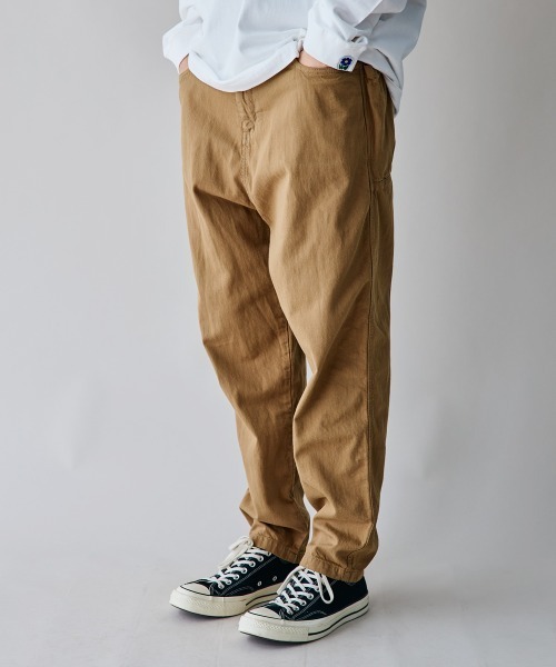 rehacer(レアセル)の「rehacer : Side Pocket Tapered Washed Pants / サイドポケットテーパード ウオッシュド パンツ(チノパンツ・メンズ・スミクロ/ベージュ/オリーブ/ブラック・MEDIUM/LARGE/SMALL)」の18枚目の写真