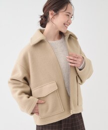 DRESKIP | 【S-LL】大人カジュアルコーデに 襟付きZIPブルゾン(ブルゾン)