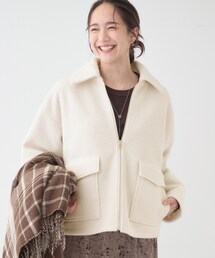 DRESKIP | 【S-LL】大人カジュアルコーデに 襟付きZIPブルゾン(ブルゾン)