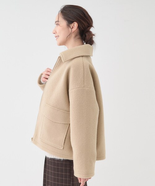 DRESKIP(ドレスキップ)の「【S-LL】大人カジュアルコーデに 襟付きZIPブルゾン(ブルゾン・レディース・オフホワイト/チャコールグレー/ベージュ・01/02/03/04)」の15枚目の写真