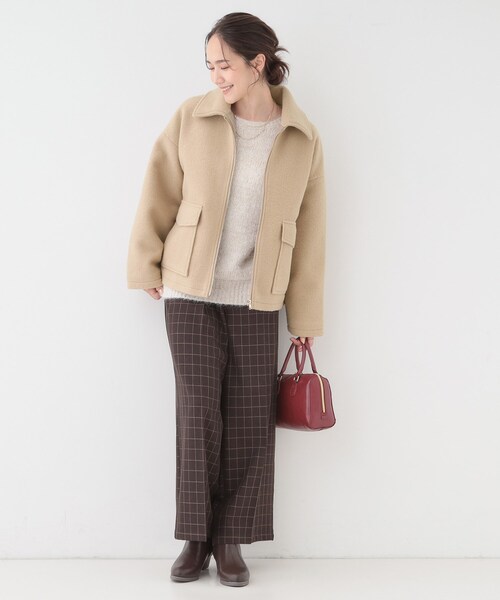 DRESKIP(ドレスキップ)の「【S-LL】大人カジュアルコーデに 襟付きZIPブルゾン(ブルゾン・レディース・オフホワイト/チャコールグレー/ベージュ・01/02/03/04)」の16枚目の写真