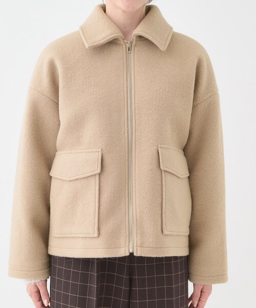 DRESKIP(ドレスキップ)の「【S-LL】大人カジュアルコーデに 襟付きZIPブルゾン(ブルゾン・レディース・オフホワイト/チャコールグレー/ベージュ・01/02/03/04)」の18枚目の写真