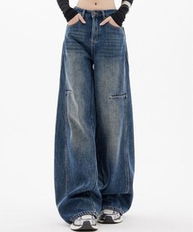 SallyLunn（サリーラン）の「ワイドルーズデニムパンツ（デニムパンツ）」