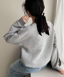 fredy emue | 【大人気リバイバル】ハート刺繍コンパクトスウェットプルオーバー(スウェット)