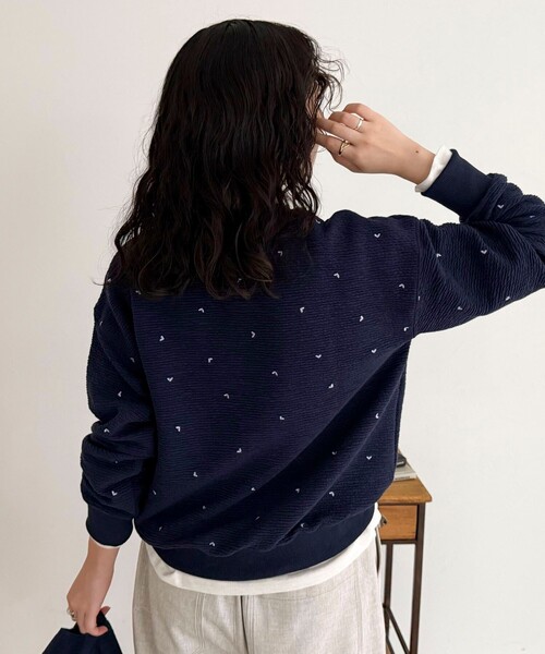 セール】【大人気リバイバル】ハート刺繍コンパクトスウェットプル