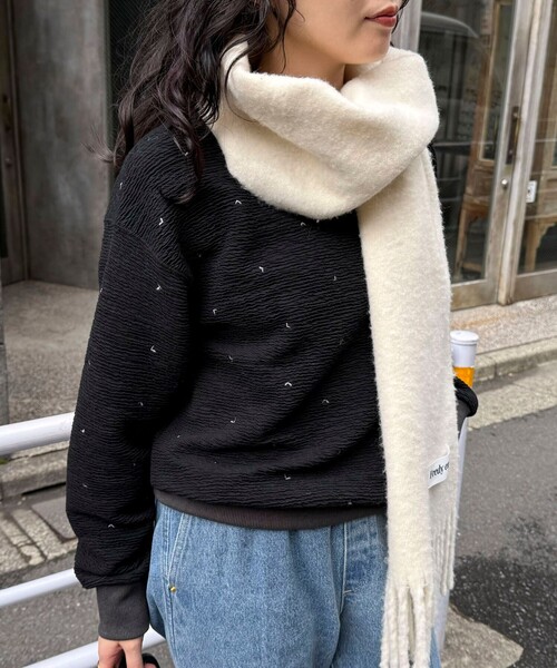fredy emue(フレディエミュ)の「【大人気リバイバル】ハート刺繍コンパクトスウェットプルオーバー(スウェット・レディース・ライトグレー/ブラック/ネイビー/グレー・38)」の20枚目の写真