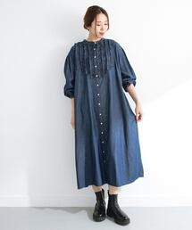 URBAN RESEARCH Sonny Label | デニムフリルヨークワンピース(ワンピース)