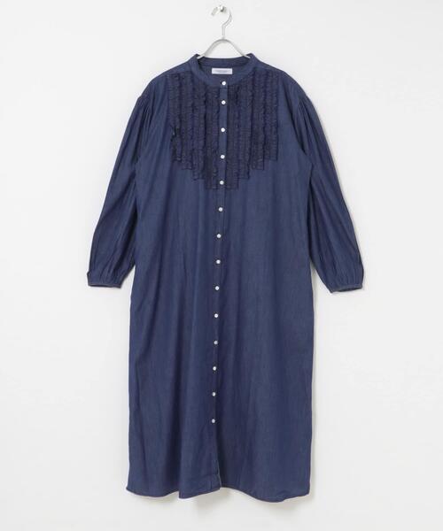 URBAN RESEARCH Sonny Label（アーバンリサーチサニーレーベル）の「デニムフリルヨークワンピース（ワンピース・レディース・ライトインディゴブルー/インディゴブルー・FREE）」の18枚目の写真