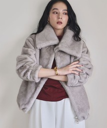 ファーコート フェイクファー ショート丈」に該当するレディース