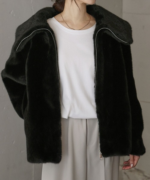 セール】【2025AW】ファージャケット ファーコート ファーブルゾン 冬