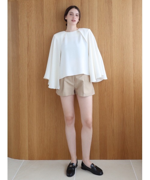 celon(セロン)の「tucked mini pants(その他パンツ・レディース・ブラック/ベージュ・FREE)」の2枚目の写真