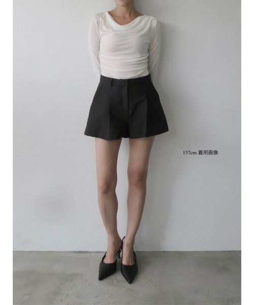 celon(セロン)の「tucked mini pants(その他パンツ・レディース・ブラック/ベージュ・FREE)」の6枚目の写真