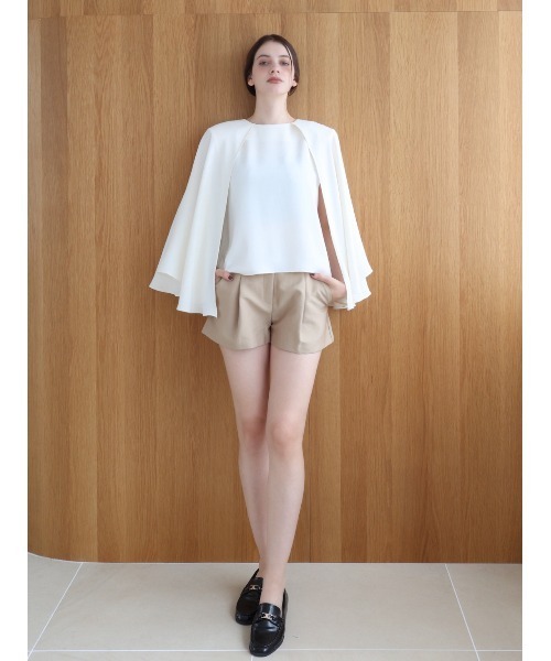 celon(セロン)の「tucked mini pants(その他パンツ・レディース・ブラック/ベージュ・FREE)」の4枚目の写真