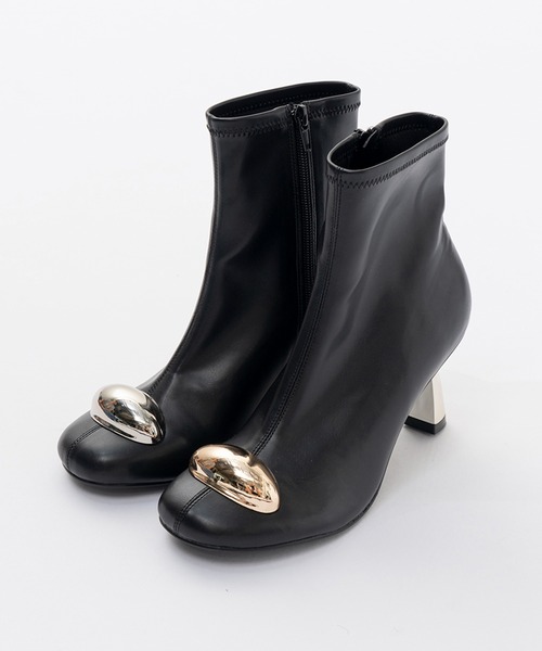 PRANK PROJECT(プランクプロジェクト)の「メタルヒールストレッチショートブーツ / Metal Heel Stretch Short Boots(ブーツ・レディース・ブラック・36/37/38)」の9枚目の写真