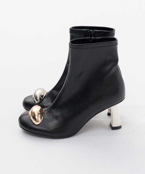 PRANK PROJECT(プランクプロジェクト)の「メタルヒールストレッチショートブーツ / Metal Heel Stretch Short Boots(ブーツ・レディース・ブラック・36/37/38)」の8枚目の写真